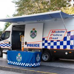 Mobile police beat truck