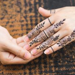 Henna on a person's hand