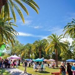 Wide view of various stalls on UQ Gatton Campus
